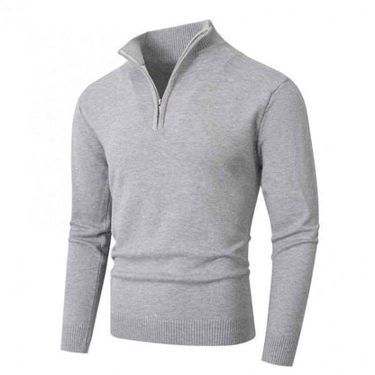 Fleece-lined Men's Plus Size Zipper Sweater