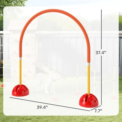 4 Piece Dog Agility Course Backyard Set , Carry Bag - DropOnline.co