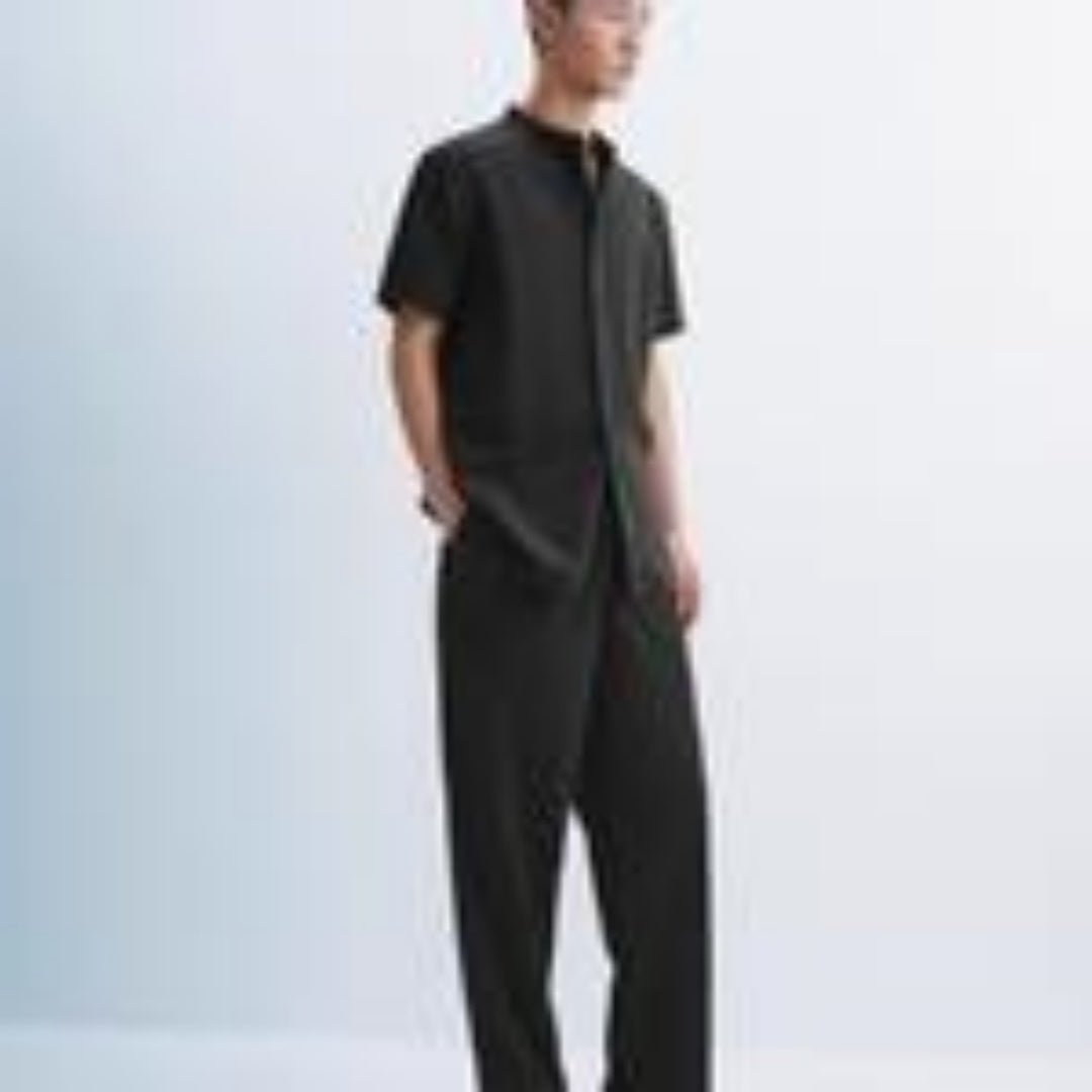 2025 Summer Men's Fashion Casual Tropical Printed Shirt Hawaiian Vacation Style Button Short Sleeve Cardigan - DropOnline.co