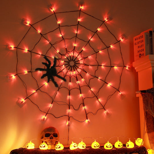 3.28ft Spider Web Light - 70 LED Battery Powered with Remote Control