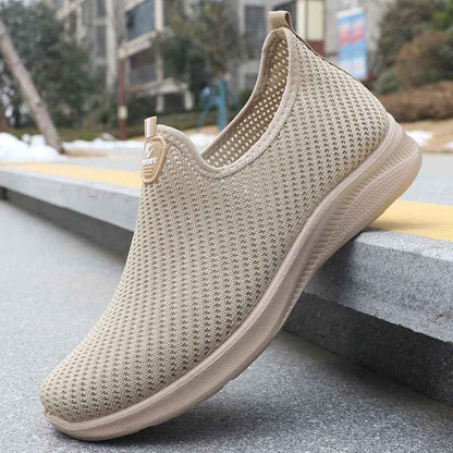 Spring Men's Shoes Casual Shoes, Breathable Flyknit Sneakers