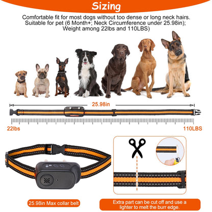 1Pc 984FT Dog Training Collar IP65 Waterproof Pet Beep Vibration Electric Shock Collar 3 Channels Rechargeable Transmitter Receiver Trainer With Recording Safety Keypad Lock - DropOnline.co