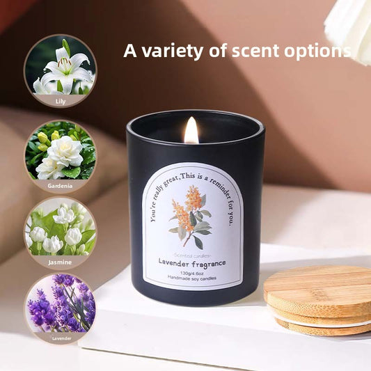 Premium Black Matte Soybean Wax Candle - Blue Misty Morning