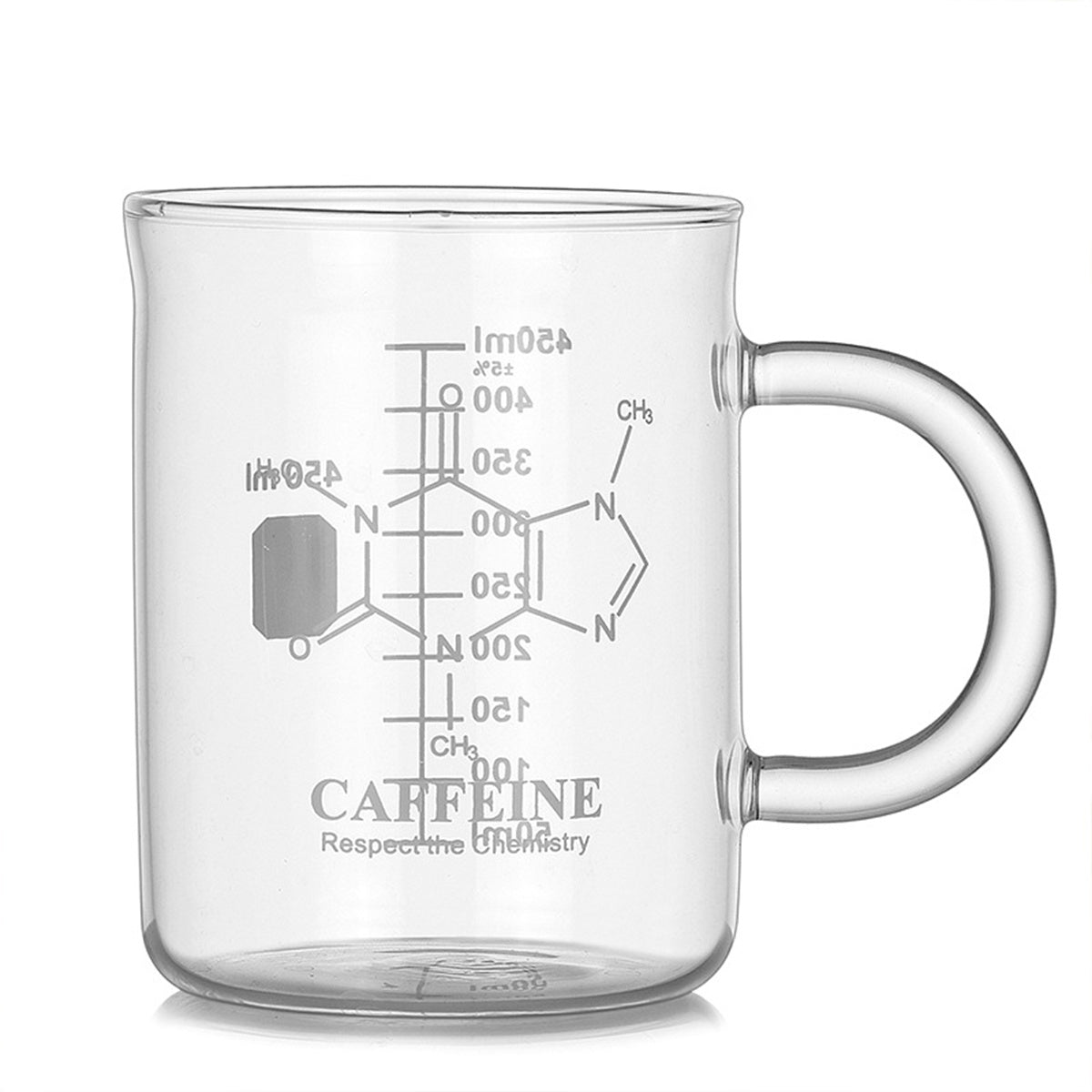 Professional Borosilicate Glass Coffee Cup with Measurement Scale