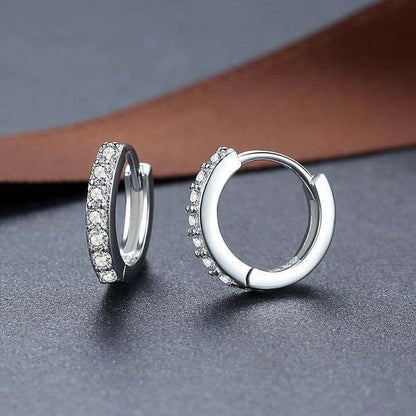S925 Sterling Silver Needle Single Row Diamond Earrings For Women - DropOnline.co