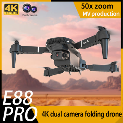 E88 Dual Camera Drone, WiFi FPV Double Folding RC Quadcopter Altitude Hold, Remote Control Toy For Beginners, Ideal Men's Gift For Outdoor Fun, Great For Christmas, Halloween, And Thanksgiving - DropOnline.co
