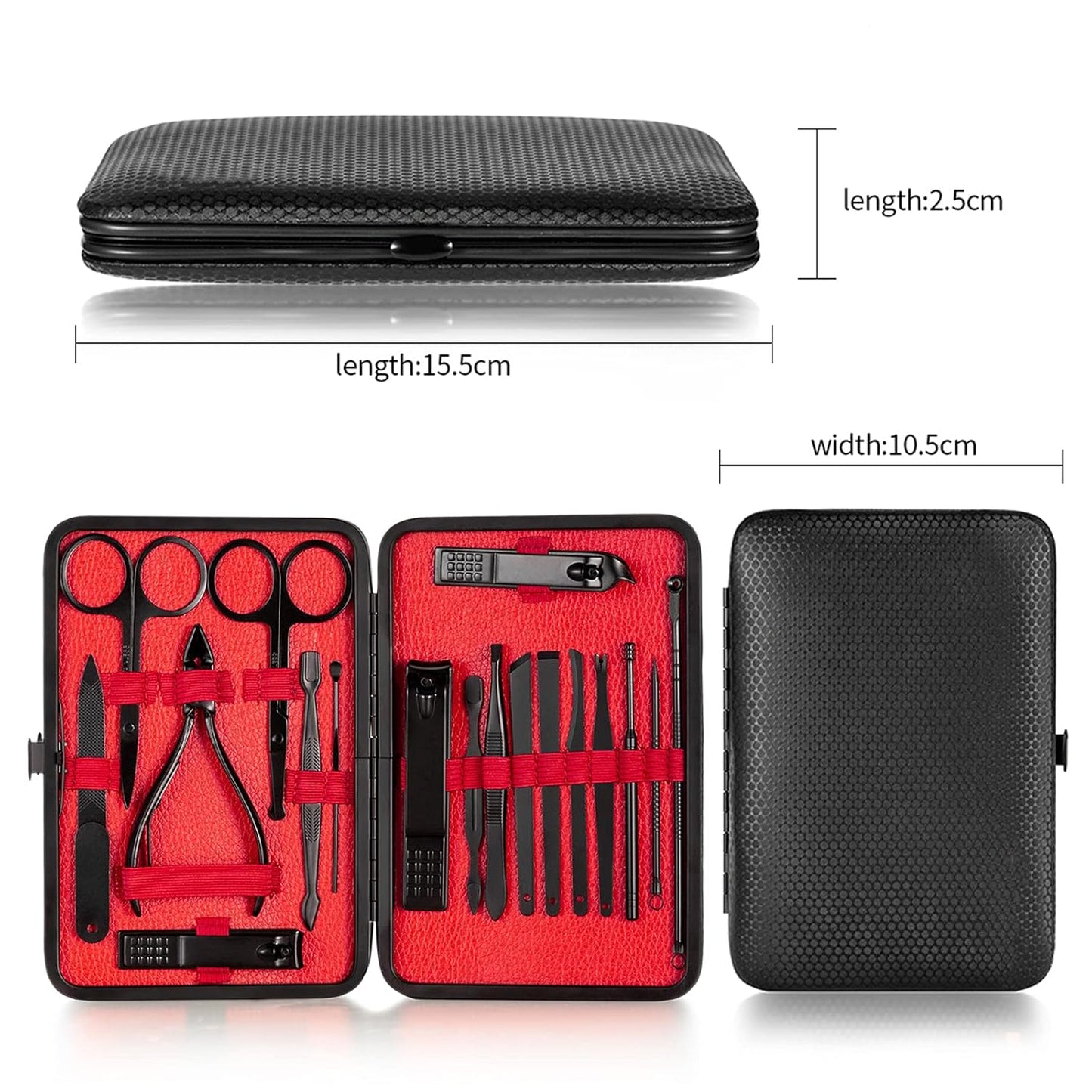 18-Piece Nail Clippers Trimming Tool Set Manicure Set Pedicure Kit Nail Clippers  Professional
