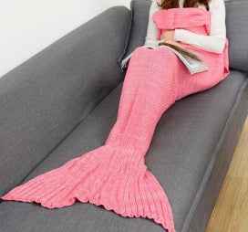 Mermaid Tail Knitting Sleeping Blanket