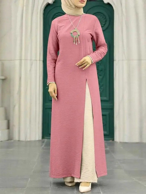 Silk long-sleeved robe