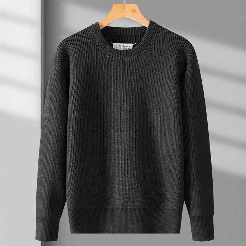 Wool Sweater Foreign Trade Gray Black Round Neck Loose Pullover Knitwear Unisex