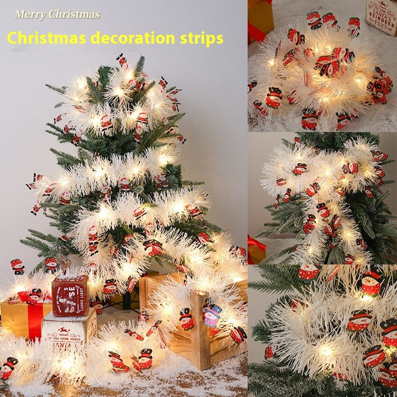 Christmas Ribbon LED Strip Lights - Festive Atmosphere String with Character Designs