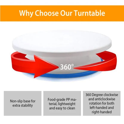 11 Inch Rotating Cake Turntable With 108 Cake Decoration Items Set - DropOnline.co