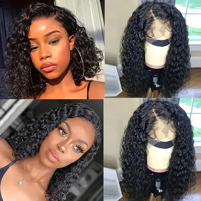 13x4x1 Lace Closed Synthetic Non-toxic Wig Short Bob Jerry Curly Hair Wig 14 Inch Non-adhesive Lace, 14 Inch Suitable For The Whole Scene - DropOnline.co