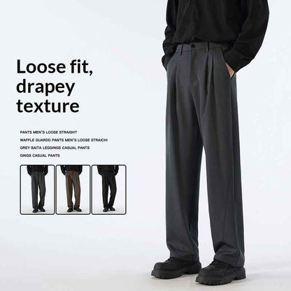 Autumn Casual Versatile Loose Fleece-lined Casual Pants For Men