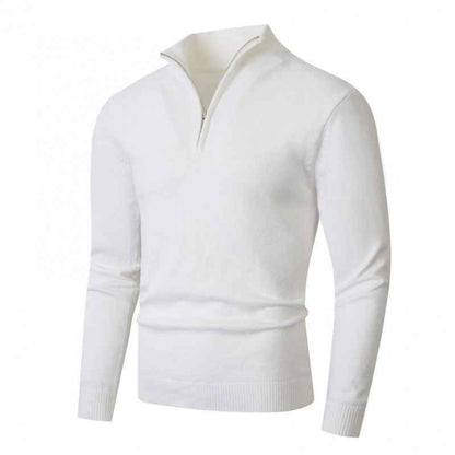 Fleece-lined Men's Plus Size Zipper Sweater