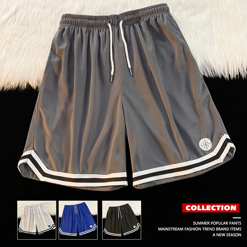 Men's Basketball Sports Shorts - Quick-Drying Ice Silk Design
