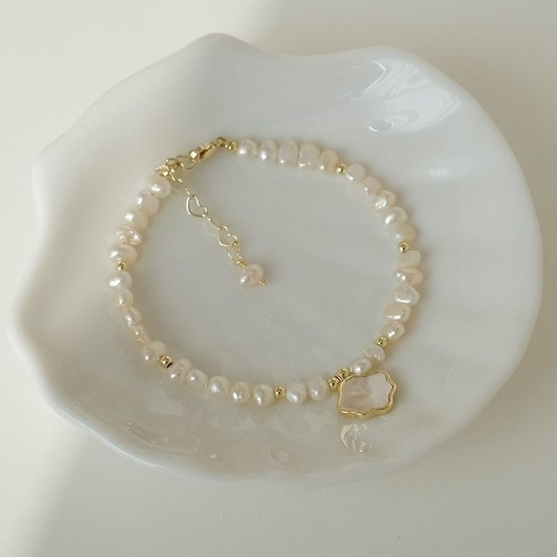 Freshwater Pearl & Shell Jewelry Set - Necklace & Bracelet Collection