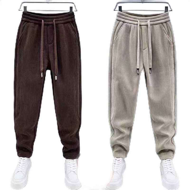 Winter Men's Fleece-lined Thick Corduroy Casual Pants