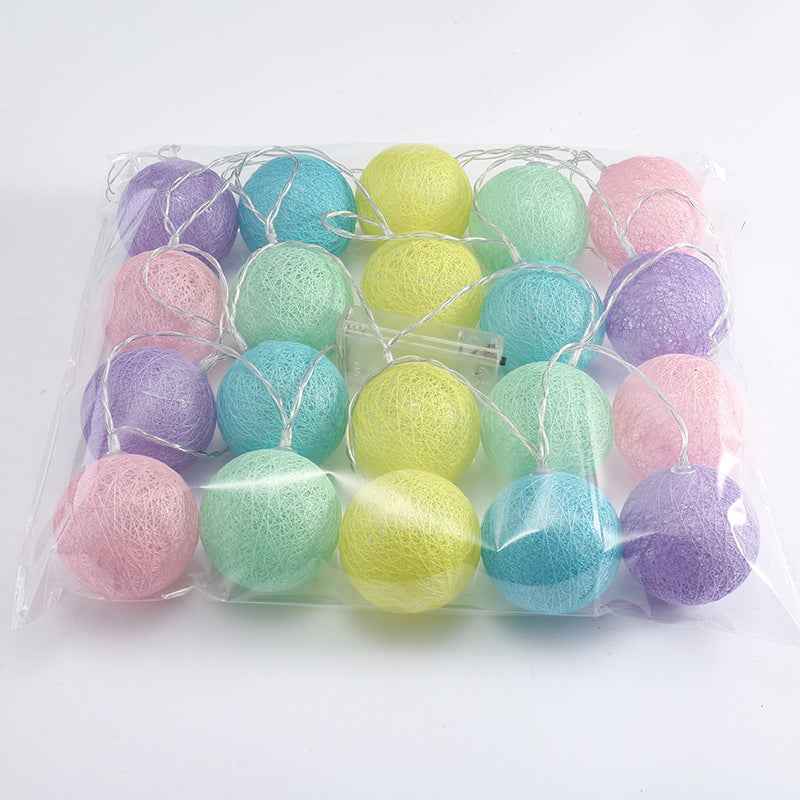 LED Cotton Ball String Lights - Festoon Ornamental Lamp for Christmas & Parties - DropOnline.co