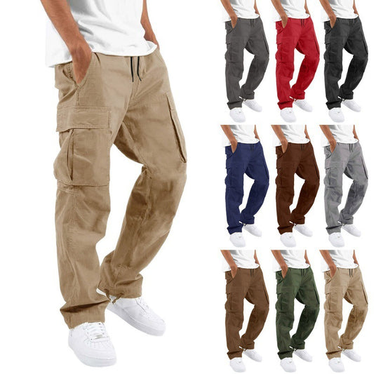Men's Trade Drawstring Multi-Pocket Casual Trousers - Utility Cargo Pants