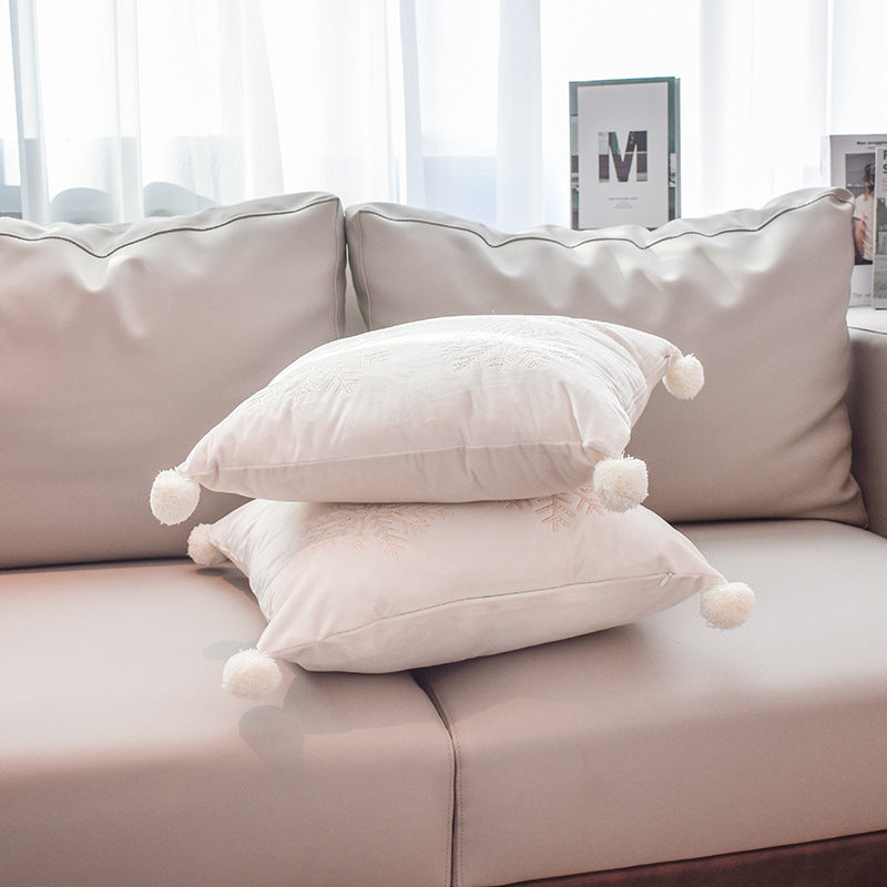 Christmas Tree Deer Cushion Cover Bedroom Pillow