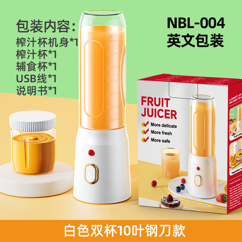 Portable Mini Blender 500ml - Electric Juicer Cup with Stainless Steel Blades