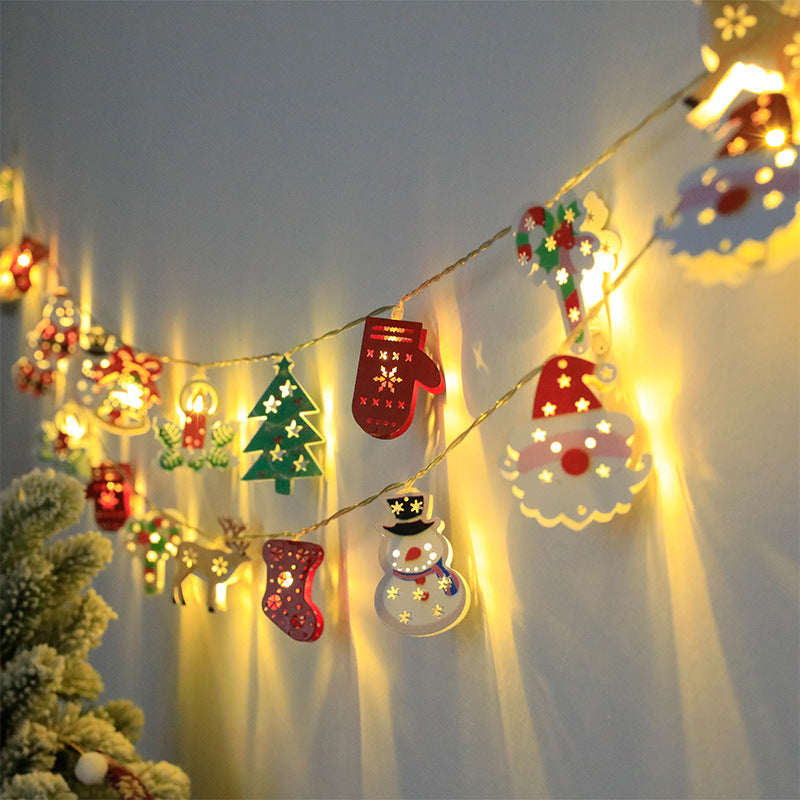 Christmas LED Character String Lights - Santa Claus Elk Snowman Ornament Decoration
