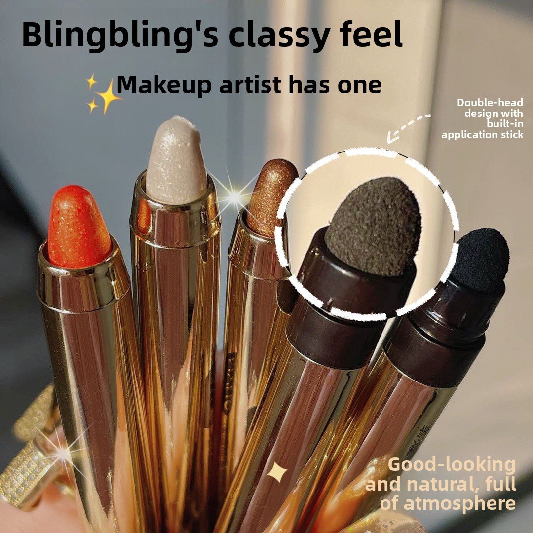 Dual-Ended Eyeshadow Stick - High-Gloss Shimmer Contour & Highlight Stick 6 Shades