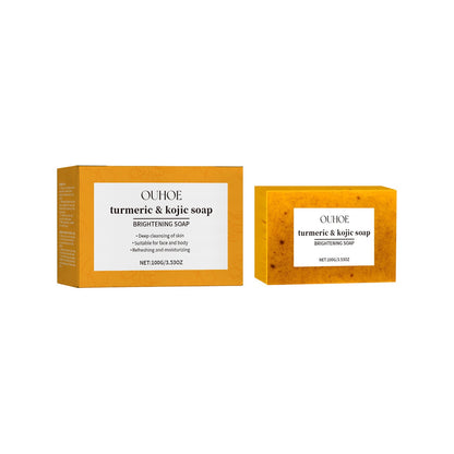Lemon Turmeric Brightening Soap Gently Cleanses The Skin, Moisturizes, Hydrates And Replenishes Water. It Is A Facial And Body Care Soap - DropOnline.co