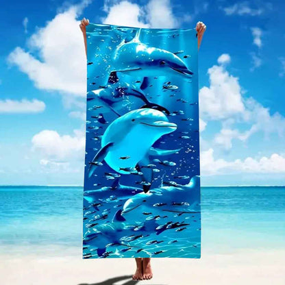 Simple Printing Quick-drying Microfiber Beach Towel