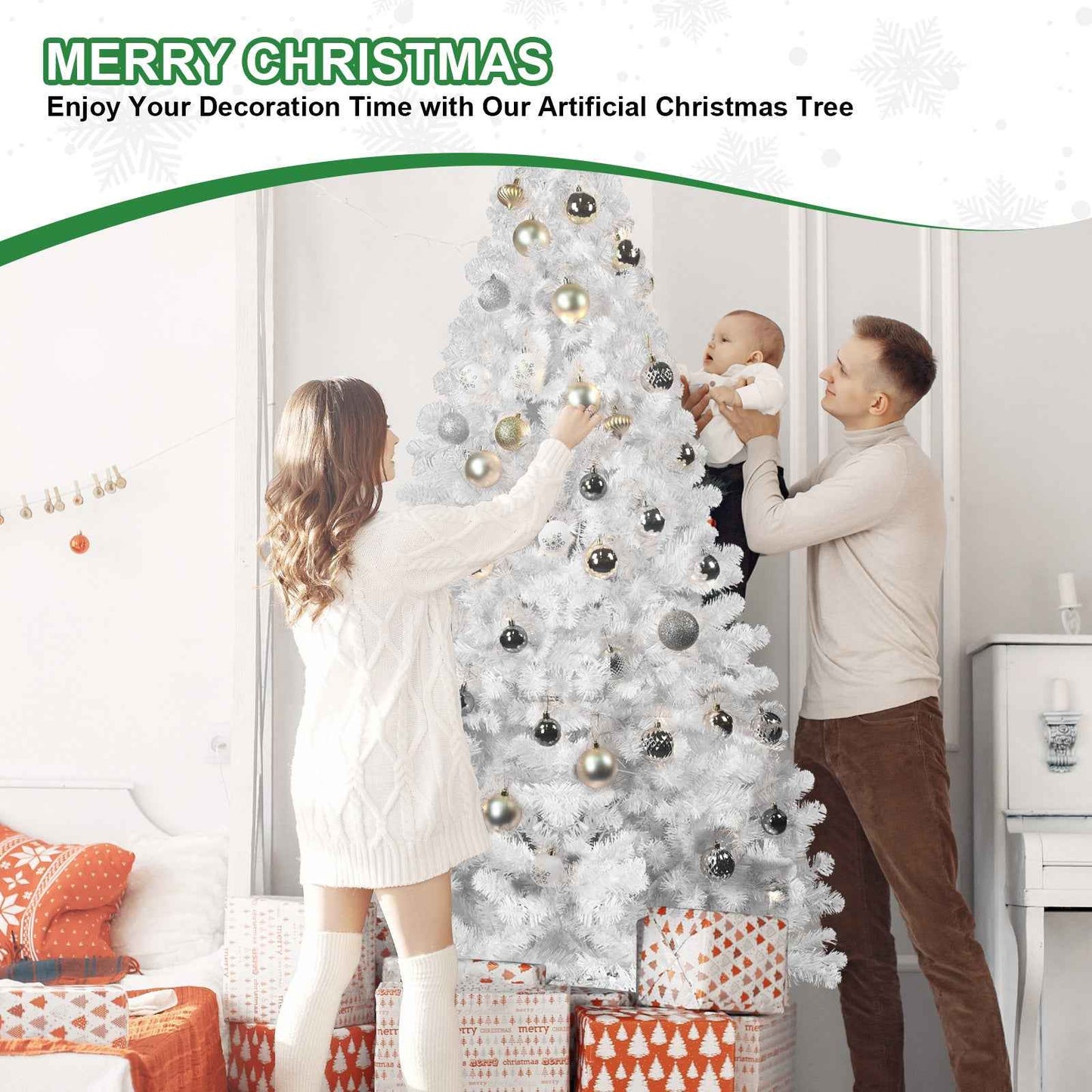 PVC Christmas Tree - Classic Green Artificial Tree, Multiple Sizes