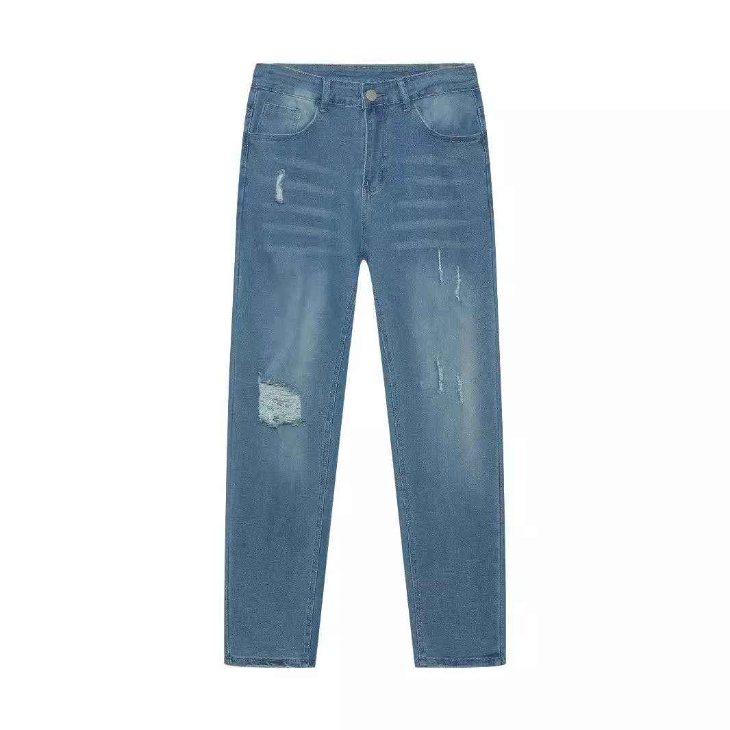 Personality Denim Skinny Jeans For Men