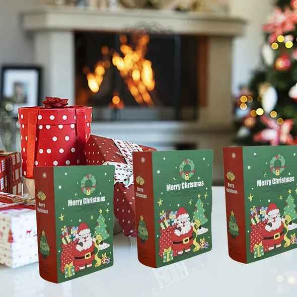 10 Pcs Christmas Candy Boxes - Merry Christmas Santa Xmas Tree Storybook Box - DropOnline.co