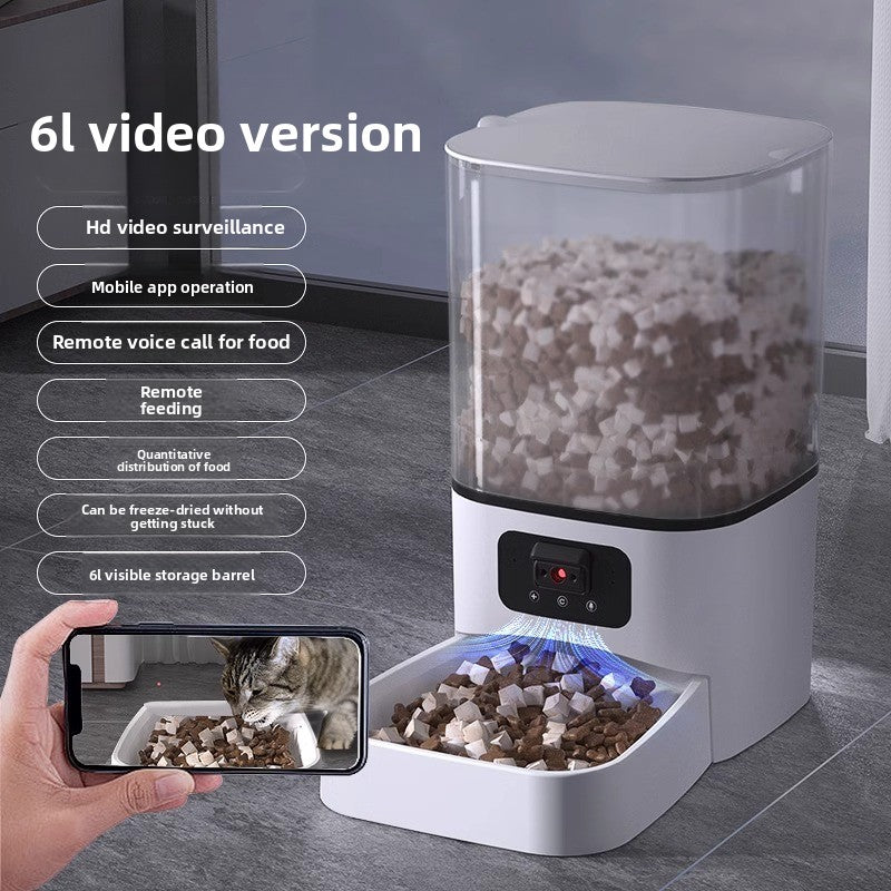 Smart Pet Feeder with HD Camera - Automatic Remote Control Dispenser