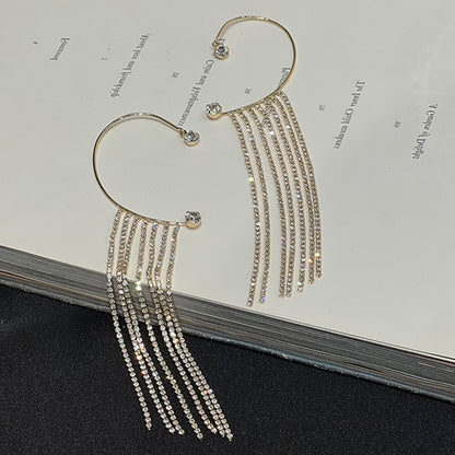 Fashionable And Simple Long Tassel Earrings - DropOnline.co