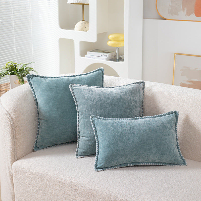 Wool Edge Pillow Cover - Natural Fiber Decorative Cushion Case