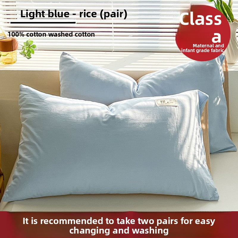 Pure Cotton Pillowcase - Premium Natural Fiber Pillow Cover