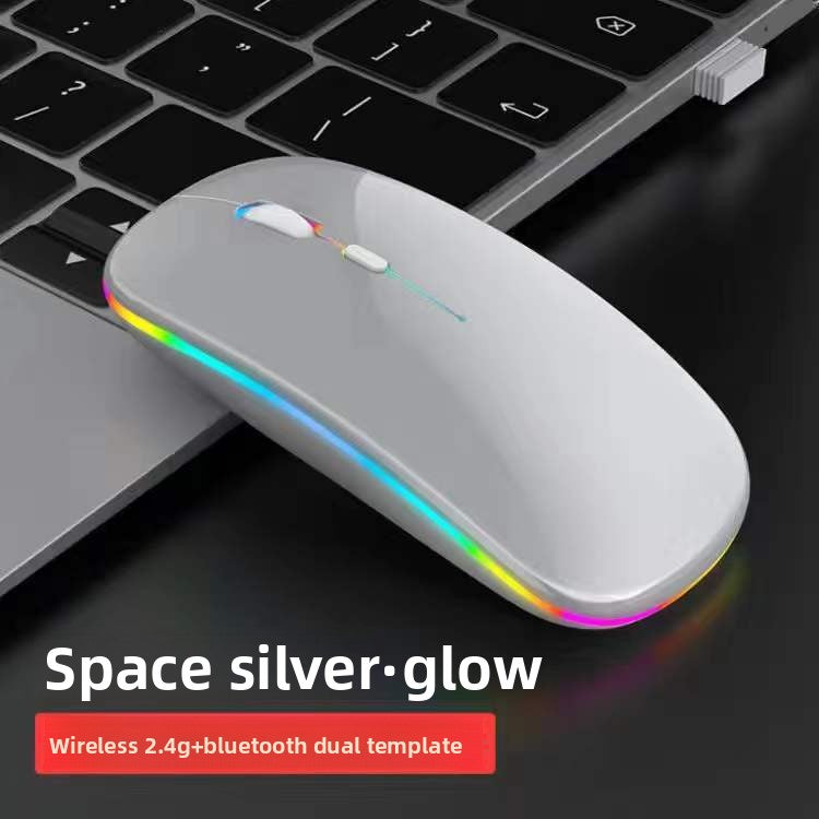 Bluetooth Dual-Mode Wireless Mouse - 2.4G + Bluetooth Rechargeable Silent Mouse