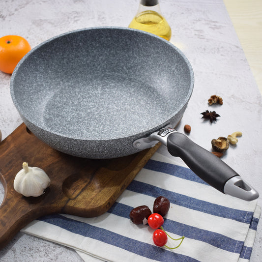Professional Non-Stick Wok Pan - Aluminum Alloy with Magnetic Induction Base