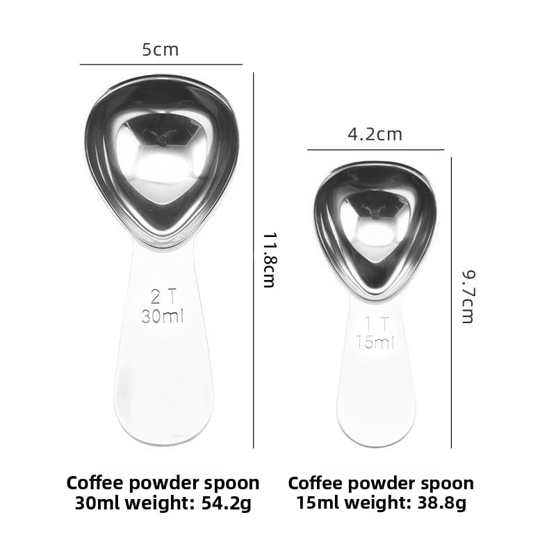 Professional Stainless Steel Coffee Measuring Spoon - 15ml Precision Scoop for Coffee Beans & Baking