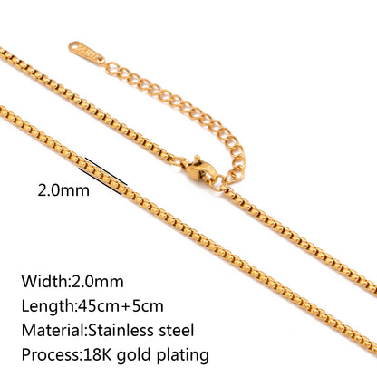 Stainless Steel Vacuum Vapor Plating 18K Gold Color Protection Lip Chain - DropOnline.co