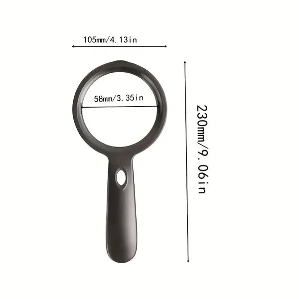 The Handheld Magnifying Glass With Light Is Suitable For Reading Books And Newspapers, Repairing Instruments, Observing Insects, And Is Also An Ideal Gift For Others.