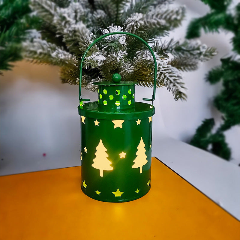 Christmas LED Candle Lantern - Nordic Style Electronic Wind Light Holiday Decoration