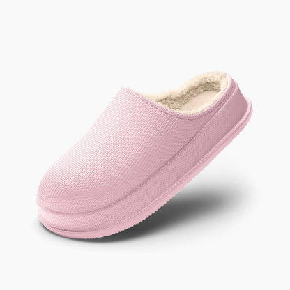 EVA Autumn And Winter Poop Feeling Plus Size Couple Waterproof Non-slip Warm Home Cotton Slippers - DropOnline.co