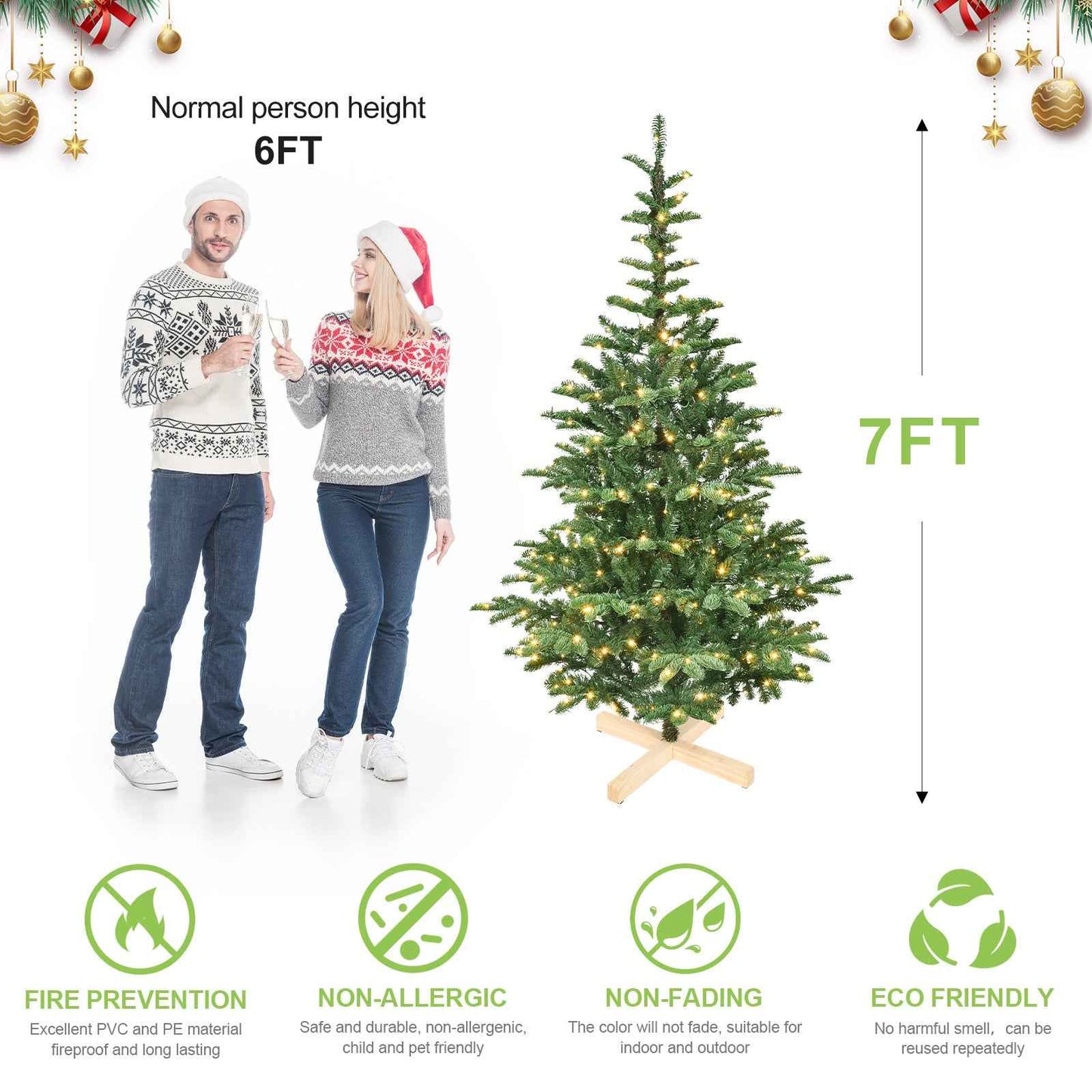 PE/PVC Christmas Tree - Premium Holiday Decoration Tree