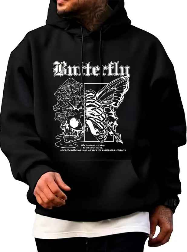 Men's Hoodie - Comfortable Pullover Hooded Sweatshirt