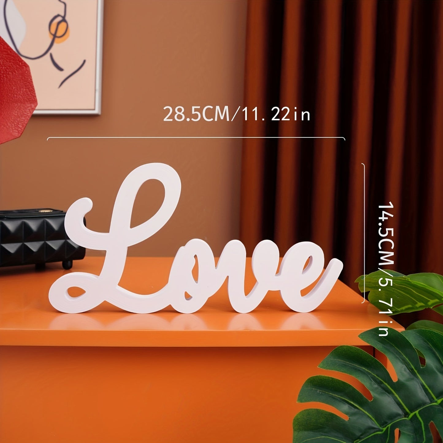 Premium HOME LOVE Letter Art Decoration - White Wooden Home Ornaments