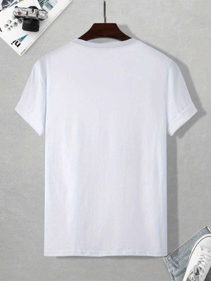 Men's 'RESPECT' Letter Pattern T-Shirt - Summer Casual Graphic Tee
