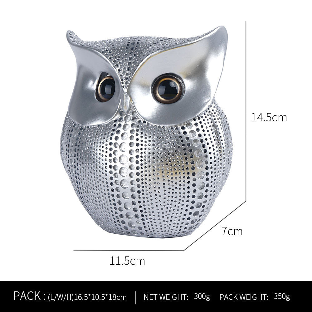 Premium Owl Resin Craft Decoration - Elegant Home Soft Decoration