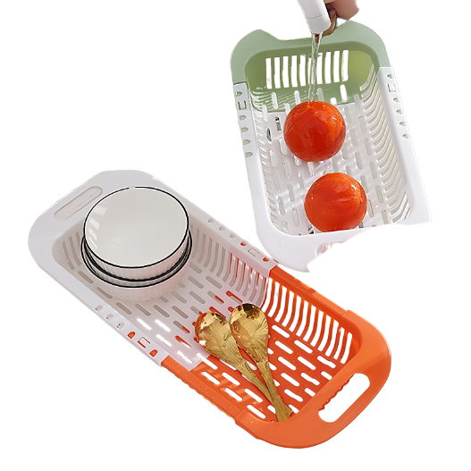 Retractable Kitchen Draining Basket - Expandable Sink Storage Rack